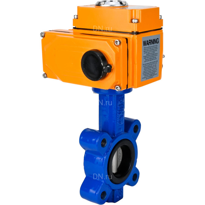 Затвор дисковый поворотный WBV1631N-2W-Fb-H Ду80 Ру16 LUG корпус - чугун QT450, диск - нержавеющая сталь 304, уплотнение - NBR, межфланцевый, с электроприводом QT-N-005EM-O1-380VAC-У1 380В в Алматы