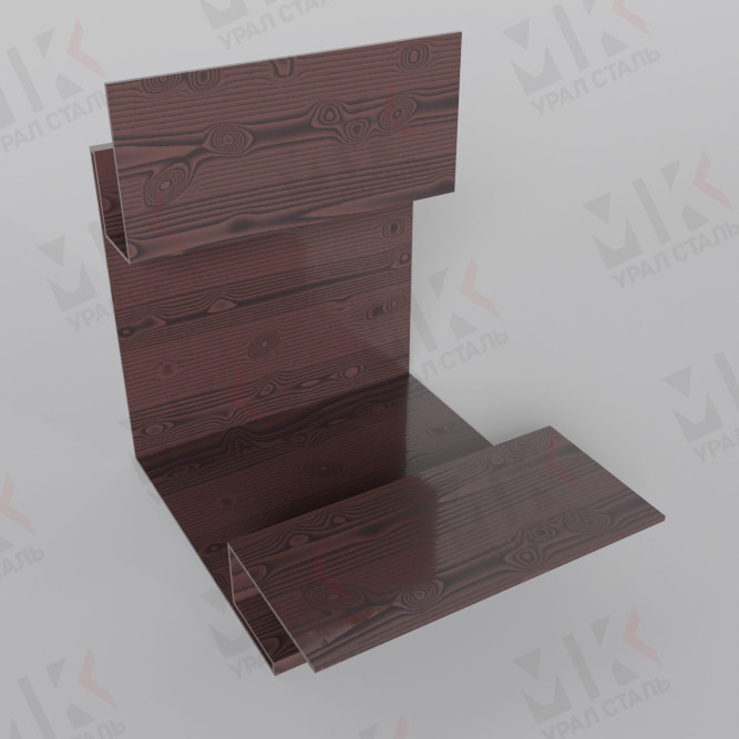 Планка угла внешнего сложного 2000 мм 0,45 мм Print Elite Antique Wood в Алматы