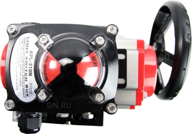 Кран шаровой BV3232P(4pc)-SP-3WL-T-ISO-H Ду40 Ру63 стандартнопроходной трехходовой L-тип, нерж. сталь SS316, внутренняя резьба, PTFE, пн.приводом PA-DA-065, пн.распределителем 4M310-08 DC24V, БКВ APL-210N и ручным дублером MON1-250-T26-ISO в Алматы