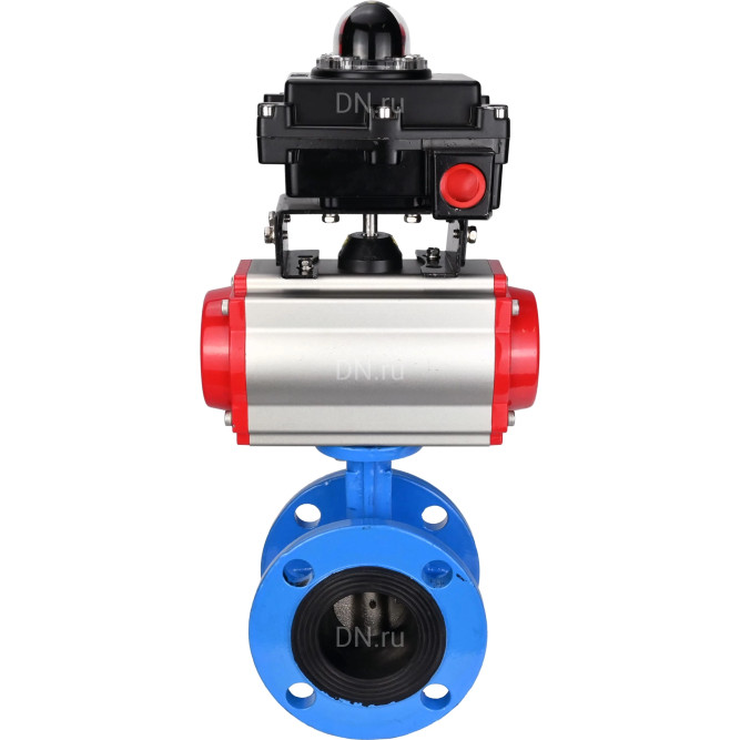 Затвор дисковый поворотный WBV1313E-2W-F-H Ду50 Ру16 фланцевый, корпус - чугун GGG40, диск - чугун GGG40, уплотнение - EPDM, с пневмоприводом PA-DA-105 и БКВ APL-410N EX в Алматы