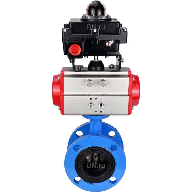 Затвор дисковый поворотный WBV1313E-2W-F-H Ду50 Ру16 фланцевый, корпус - чугун GGG40, диск - чугун GGG40, уплотнение - EPDM, с пневмоприводом PA-DA-105 и БКВ APL-410N EX в Алматы