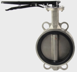 Затвор дисковый поворотный WBV3232E-2W-Fb-H Ду150 Ру16 межфланцевый, корпус - нержавеющая сталь 316L, диск - нержавеющая сталь 316L, уплотнение - EPDM, с рукояткой, квадрат 14х14, F07