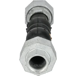 Компенсатор резиновый CR-N17-T Ду40 Ру10/16, резиновая вставка (корпус) - NBR, тип присоединения - резьбовой, материал резьбовых элементов - чугун оцинкованный