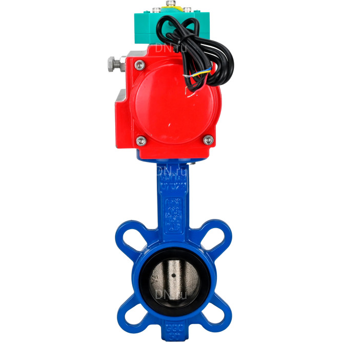 Затвор дисковый поворотный WBV1413E-2W-Fb-H Ду125 Ру16 корпус - чугун GGG50, диск - чугун GGG40, уплотнение - EPDM, с пневмоприводом PA-DA-105 и магнитным переключателем ALS200D в Алматы