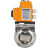Затвор дисковый поворотный WBV3131E-2W-W-H Ду40 Ру10 под приварку, корпус - пищевая нержавеющая сталь 304, уплотнение - EPDM, с электроприводом QT-N-003EM-O1-24VDC-У1 24В HARK в Алматы