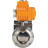 Затвор дисковый поворотный WBV3131E-2W-W-H Ду40 Ру10 под приварку, корпус - пищевая нержавеющая сталь 304, уплотнение - EPDM, с электроприводом QT-N-003EM-O1-24VDC-У1 24В HARK в Алматы