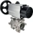 Кран шаровой BV3232P(3pc)-FP-SW-ISO-H Ду100 Ру63 полнопроходной, корпус - нержавеющая сталь SS316, под приварку, с пневмоприводом PA-DA-105-1, пневмораспределителем 4M310-08 AC220V в Алматы