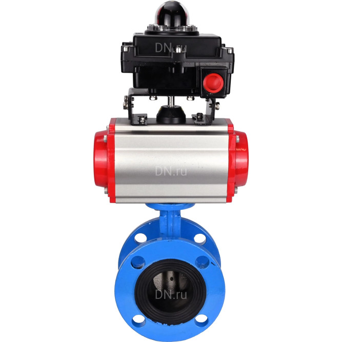Затвор дисковый поворотный WBV1313E-2W-F-H Ду65 Ру16 фланцевый, корпус - чугун GGG40, диск - чугун GGG40, уплотнение - EPDM, с пневмоприводом PA-DA-105, пневмораспределителем 4M310-08 DC24V и БКВ APL-410N EX в Алматы