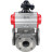 Кран шаровой BV3232P(4pc)-FP-3WL-F Ду40 Ру16 полнопроходной трехходовой, фланцевый, корпус - нержавеющая сталь SS316, с пневмоприводом PA-DA-065 двойного действия и БКВ APL-210N в Алматы