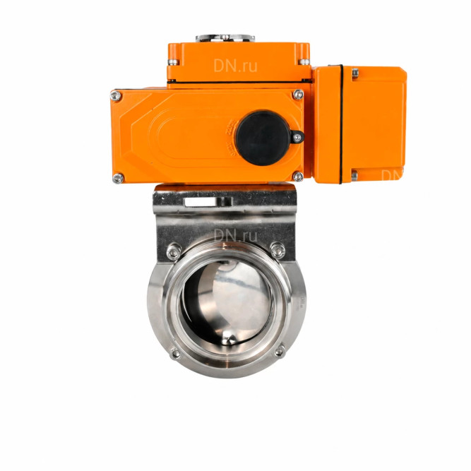 Затвор дисковый поворотный WBV3131E-2W-T-H Ду20 Ру10 резьбовой, корпус - пищевая нержавеющая сталь 304, уплотнение - EPDM, с электроприводом QT-N-005EM-B1-220VAC-У1 c датчиком обратной связи и входным управляющим сигналом 0-10В HARK в Алматы