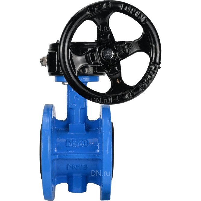 Затвор дисковый поворотный WBV1313E-2W-F-H Ду200 Ру16 фланцевый, корпус - чугун GGG40, диск - чугун GGG40, уплотнение - EPDM, с редуктором RDN RQN4-500Z-T30 в Алматы