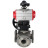 Кран шаровой BV3232P(4pc)-FP-3WL-F Ду40 Ру16 полнопроходной трехходовой, фланцевый, корпус - нержавеющая сталь SS316, с пневмоприводом PA-DA-065 двойного действия, БКВ APL-210N и ручным дублером MON1-250-T26-ISO в Алматы
