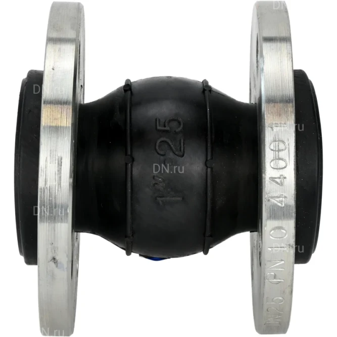 Компенсатор резиновый CR-E25-F Ду32 Ру10, резиновая вставка (корпус) - EPDM, тип присоединения - фланцевый, материал фланцев - сталь углеродистая оцинкованная в Алматы
