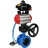 Затвор дисковый поворотный WBV1313E-2W-F-H Ду200 Ру16 фланцевый, корпус - чугун GGG40, диск - чугун GGG40, EPDM, с пневмоприводом PA-DA-140, пневмораспределителем 4V320-08 AC220V, БКВ APL-410N EX и ручным дублером MON2-450-T28-ISO в Алматы