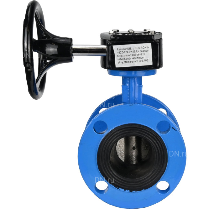 Затвор дисковый поворотный WBV1313E-2W-F-H Ду50 Ру16 фланцевый, корпус - чугун GGG40, диск - чугун GGG40, уплотнение - EPDM, с редуктором RDN RQN1-150Z-T24 в Алматы