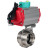 Затвор дисковый поворотный WBV3131S-2W-T-H Ду25 Ру10 резьбовой, пищевая нержавеющая сталь 304, уплотнение - Silicon, с пневмоприводом PA-DA-052, пневмораспределителем 4M310-08 AC220V и магнитным переключателем ALS200D в Алматы