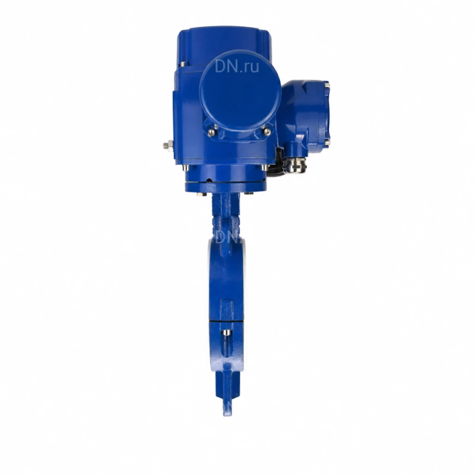 Затвор дисковый поворотный WBV3434Pf-2W-Fb-R Ду200 Ру16, корпус - углеродистая сталь WCB, диск - углеродистая сталь WCB, футерованный PTFE, уплотнение - PTFE, с электроприводом QT-N-020M-O2-380VAC-У1 в Алматы
