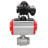 Кран шаровой BV3232P(2pc)-FP-T-ISO-H 1″ Ду25 Ру63 полнопроходной двухходовой, нержавеющая сталь SS316, внутренняя резьба, уплотнение - PTFE, с пневмоприводом двойного действия PA-DA-52 и БКВ APL-210N в Алматы