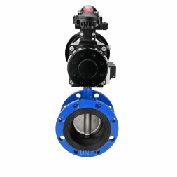 Затвор дисковый поворотный WBV1331E-2W-F-H Ду65 Ру16 фланцевый, корпус - чугун GGG40, диск - нержавеющая сталь 304, уплотнение - EPDM, с пневмоприводом PA-DA-105-1, 4M310-08 DC24V и APL-210N