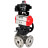 Кран шаровой BV3232P(4pc)-FP-3WL-F Ду65 Ру16 полнопроходной трехходовой, фланцевый, корпус - нержавеющая сталь SS316, с пневмоприводом PA-DA-083 двойного действия, БКВ APL-410N EX и ручным дублером MON2-450-T28-ISO в Алматы