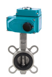 Затвор дисковый поворотный WBV3232N-2W-Fb-H Ду50 Ру16, корпус -нержавеющая сталь 316L, диск - нержавеющая сталь 316L, уплотнение - NBR, с электроприводом QT-N-003EM-O1-24VDC-У1 24В HARK