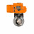 Затвор дисковый поворотный WBV3131E-2W-T-H Ду40 Ру10 резьбовой, корпус - пищевая нержавеющая сталь 304, уплотнение - EPDM, с электроприводом QT-N-005EM-B1-220VAC-У1 c датчиком обратной связи и входным управляющим сигналом 0-10В HARK в Алматы