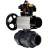 Кран шаровой BV4242E-FP-GRM-ISO Дн100 Ру10 полнопроходной, корпус - НПВХ, шар - НПВХ, уплотнение - EPDM, с пневмоприводом PA-DA-105-1, пневмораспределителем 4M310-08 DC24V и БКВ APL-410N EX в Алматы