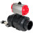 Кран шаровой BV4242E-FP-GRM-ISO Дн15 Ру10 полнопроходной, корпус - НПВХ, шар - НПВХ, уплотнение - EPDM, с пневмоприводом PA-SA-052 и пневмораспределителем 4V320-10 AC220V в Алматы