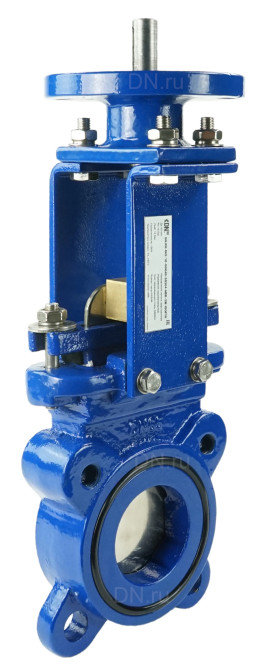 Задвижка шиберная GVKN1331N-2W-Fb-ISO Ду50 Ру10 двусторонняя, межфланцевая, шпиндель - невыдвижной, корпус - чугун GGG40, шибер - нержавеющая сталь 304, уплотнение - NBR, с ISO-фланцем и голым штоком, круглый шток 16, F10 в Алматы