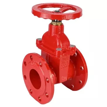 Задвижка клиновая 30ч39р (аналог МЗВГ) GVWN1414S-2W-F-S red Ду150 Ру10/16 фланцевая, корпус - чугун GGG50, уплотнение - силикон, со штурвалом и невыдвижным штоком, цвет - красный в Алматы