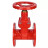 Задвижка клиновая 30ч39р (аналог МЗВГ) GVWN1414S-2W-F-S red Ду150 Ру10/16 фланцевая, корпус - чугун GGG50, уплотнение - силикон, со штурвалом и невыдвижным штоком, цвет - красный в Алматы