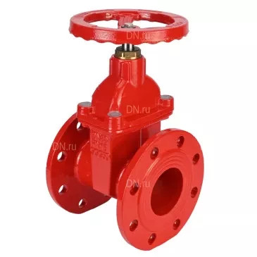 Задвижка клиновая 30ч39р (аналог МЗВГ) GVWN1414S-2W-F-S red Ду150 Ру10/16 фланцевая, корпус - чугун GGG50, уплотнение - силикон, со штурвалом и невыдвижным штоком, цвет - красный в Алматы