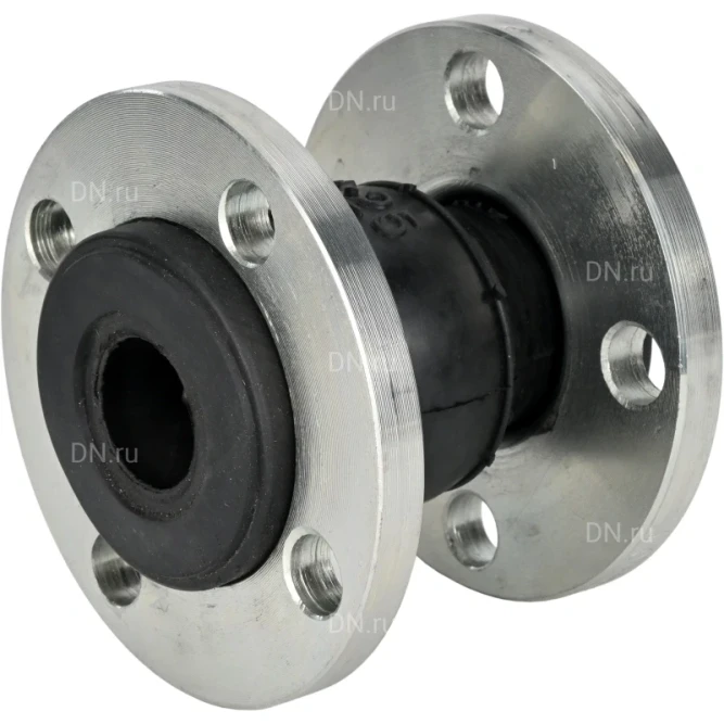 Компенсатор резиновый CR-E25-F Ду65 Ру10, резиновая вставка (корпус) - EPDM, тип присоединения - фланцевый, материал фланцев - сталь углеродистая оцинкованная в Алматы