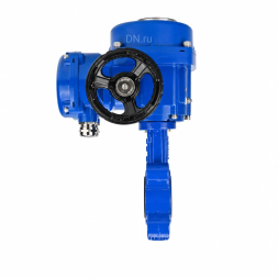 Затвор дисковый поворотный WBV1616E-2W-Fb-H Ду100 Ру16 LUG межфланцевый, корпус - чугун QT450, диск - чугун QT450, уплотнение - EPDM, с электроприводом QT-N-010M-O2-380VAC-У1 с моментной муфтой и штурвалом