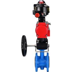 Затвор дисковый поворотный WBV1313E-2W-F-H Ду50 Ру16 фланцевый, корпус - чугун GGG40, диск - чугун GGG40, уплотнение - EPDM, с пневмоприводом PA-DA-105, БКВ APL-510N EX и ручным дублером MON1-250-T26-ISO