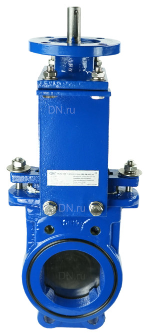 Задвижка шиберная GVKN1331N-2W-Fb-ISO Ду100 Ру10 двусторонняя, межфланцевая, шпиндель - невыдвижной, корпус - чугун GGG40, шибер - нержавеющая сталь 304, уплотнение - NBR, с ISO-фланцем и голым штоком, круглый шток 18, F10 в Алматы