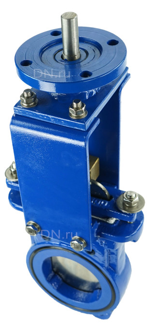 Задвижка шиберная GVKN1331N-2W-Fb-ISO Ду100 Ру10 двусторонняя, межфланцевая, шпиндель - невыдвижной, корпус - чугун GGG40, шибер - нержавеющая сталь 304, уплотнение - NBR, с ISO-фланцем и голым штоком, круглый шток 18, F10 в Алматы
