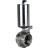 Затвор дисковый поворотный WBV3131E-2W-T-H Ду65 Ру10 резьбовой, пищевая нержавеющая сталь 304, уплотнение – EPDM, с пневмоприводом PA-SA-85 с возвратными пружинами в Алматы