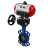 Затвор дисковый поворотный WBV1432N-2W-Fb-H Ду125 Ру16, корпус - чугун GGG50, диск - нержавеющая сталь 316L, уплотнение - NBR, с пневмоприводом PA-DA-105, пневмораспределителем 4M310-08 AC220V и ручным дублером MON3-700-T38-ISO в Алматы