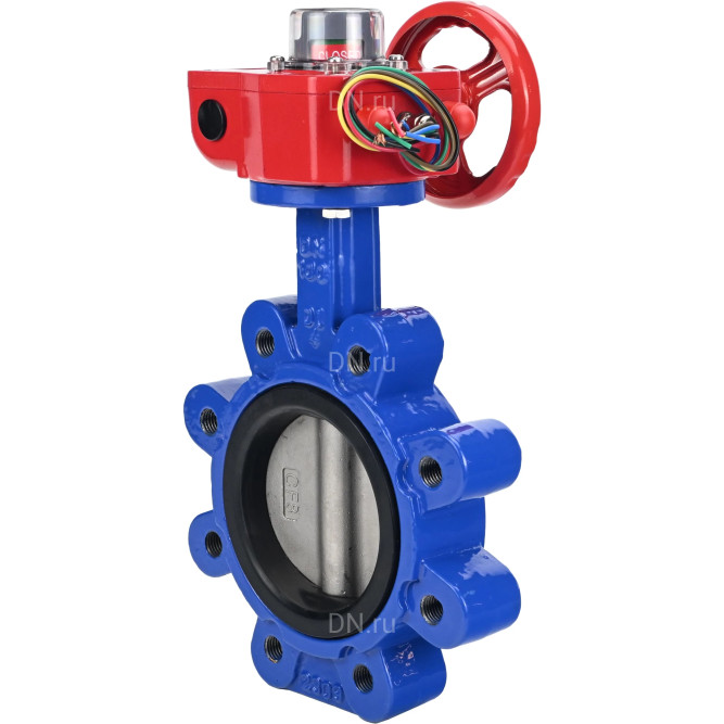 Затвор дисковый поворотный WBV1631E-2W-Fb-H Ду125 Ру16 LUG межфланцевый, корпус - чугун QT450, диск - нержавеющая сталь AISI 304, уплотнение - EPDM, с редуктором HGBF RQN1-180Z в Алматы