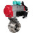 Затвор дисковый поворотный WBV3131S-2W-T-H Ду65 Ру10 резьбовой, пищевая нержавеющая сталь 304, уплотнение - Silicon, с пневмоприводом PA-DA-052, пневмораспределителем 4M310-08 AC220V и магнитным переключателем ALS200D в Алматы