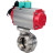 Затвор дисковый поворотный WBV3131S-2W-T-H Ду65 Ру10 резьбовой, пищевая нержавеющая сталь 304, уплотнение - Silicon, с пневмоприводом PA-DA-052, пневмораспределителем 4M310-08 AC220V и магнитным переключателем ALS200D в Алматы