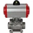 Кран шаровой BV3232P(3pc)-FP-W-ISO-H Ду15 Ру63 полнопроходной двухходовой, нержавеющая сталь SS316, под приварку, уплотнение - PTFE, с пневмоприводом PA-DA-52 двойного действия в Алматы