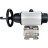 Кран шаровой BV3232P(3pc)-FP-SW-ISO-H Ду100 Ру63 полнопроходной, корпус - нержавеющая сталь SS316, под приварку, с пневмоприводом PA-DA-105-1, пневмораспределителем 4M310-08 DC24V в Алматы
