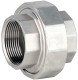 Соединение разъемное (американка) А-304-ВР-ВР-PTFE 3/4″ Ду20 Ру20 с уплотнением под гайкой по плоскости, корпус - нержавеющая сталь AISI 304, присоединение - внутренняя/внутренняя резьба, тип резьбы - BSPP