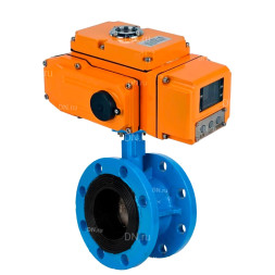 Затвор дисковый поворотный WBV1331E-2W-F-H Ду150 Ру16 фланцевый, корпус - чугун GGG40, диск - нержавеющая сталь 304, уплотнение - EPDM, с электроприводом QT-N-030EM-B1-220VAC-У1 HARK