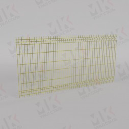 3Д забор желтый (RAL 1021) 2500х2500х2.5 Light