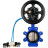 Затвор дисковый поворотный WBV1616E-2W-Fb-H Ду150 Ру16 LUG корпус - чугун QT450, диск - чугун QT450, уплотнение - EPDM, с пневмоприводом PA-DA-105-1 и пневмораспределителем 4V320-10 AC220V в Алматы