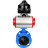 Затвор дисковый поворотный WBV1313E-2W-F-H Ду125 Ру16 фланцевый, корпус - чугун GGG40, диск - чугун GGG40, уплотнение - EPDM, с пневмоприводом PA-DA-130 и БКВ APL-510N EX в Алматы