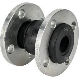 Компенсатор резиновый CR-E25-F Ду200 Ру10, резиновая вставка (корпус) - EPDM, тип присоединения - фланцевый, материал фланцев - сталь углеродистая оцинкованная